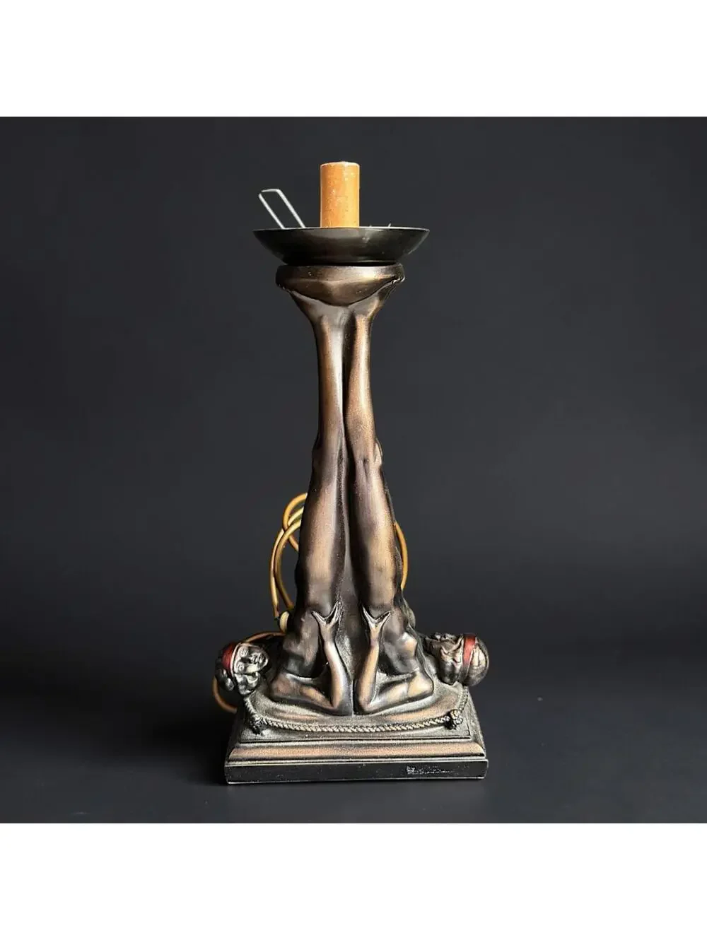 Vintage Art Deco Style Nude Lady Leg Figural Table Lamp Hollywood Regency - 15